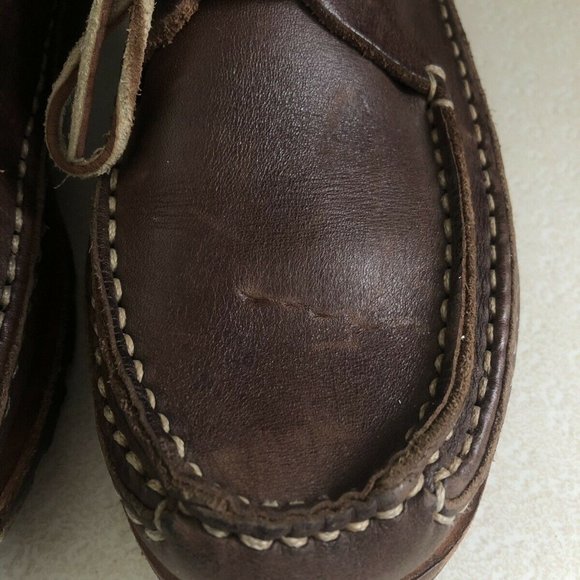 FRYE Boots Shoes 9.5 D WHALEBONE Chukka 3 Eye Leather Mexico France Camp Hike